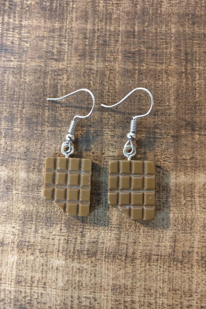 Melkchocolade oorhangers