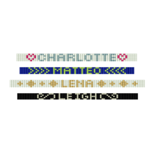 Gepersonaliseerde naamarmband keuze detailtekening