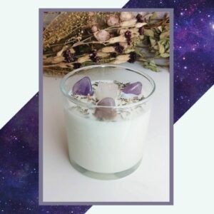 Silver Rune Crafts Lavender Crystals XL raapzaadwas kaars