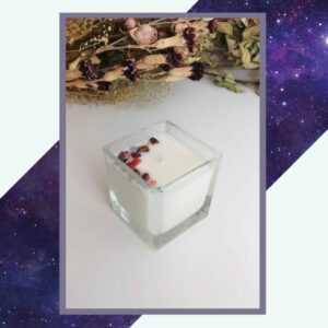 Silver Rune Crafts Winter Cake kleine vierkante raapzaadwas kaars