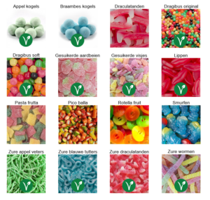 Vegetarisch vegan en halal snoep