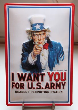 Metalen plaat Uncle Sam poster