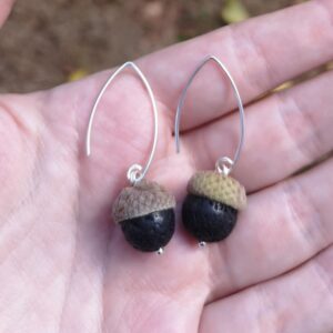 "Acorn" zilveren oorbellen