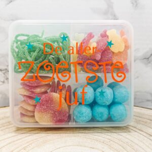 Einde schooljaar snoepdoos voor de allerzoetste leerkracht - Kies en mix
