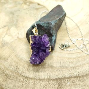 Amethist halsketting (sterling zilver 925)
