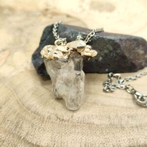 Bergkristal halsketting (sterling zilver 925)