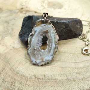 Agaat halsketting (sterling zilver 925)