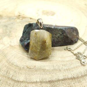 Rutielkwarts halsketting (sterling zilver 925)