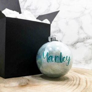 Gepersonaliseerde glazen kerstbal met naam