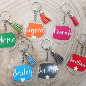 Gepersonaliseerde sleutelhanger met naam