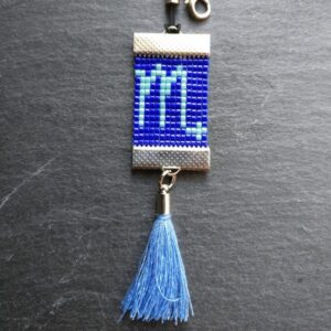 Sleutelhanger Schorpioen blauw-lichtblauw