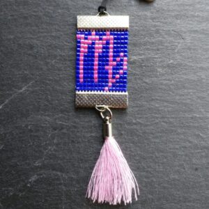 Sleutelhanger Maagd blauw-roze