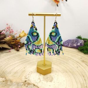 Franje oorhangers abstract