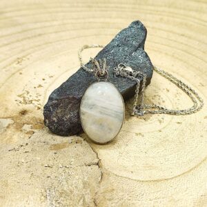 Labradoriet halsketting (sterling zilver 925)