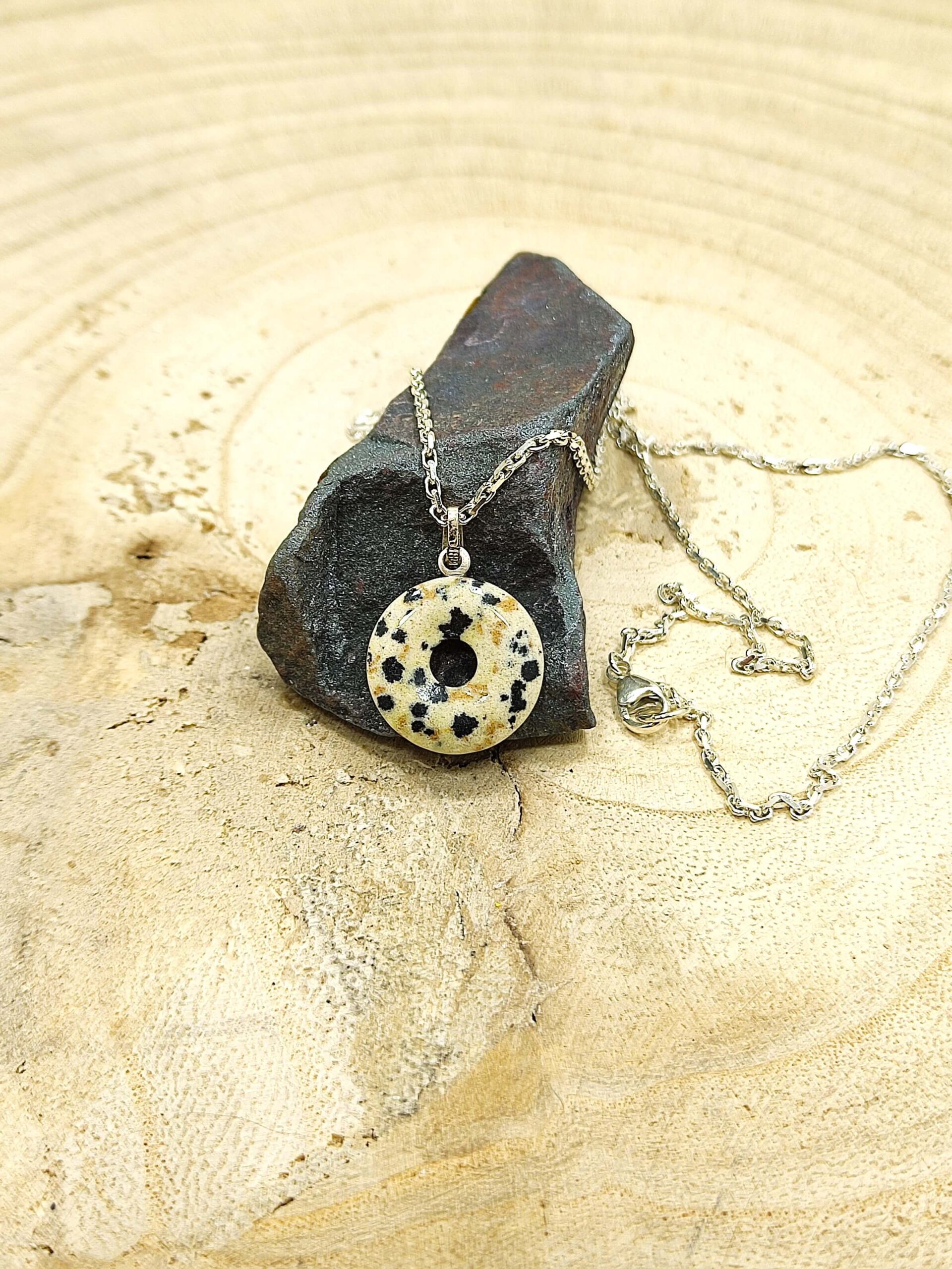 Jaspis halsketting (sterling zilver 925)