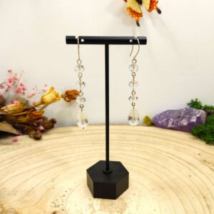 Oorhangers met kristal en zilver