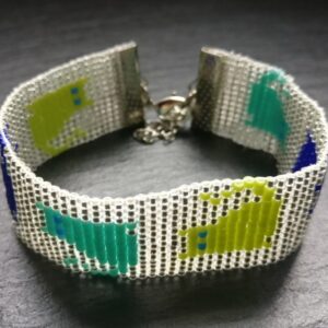 Cat lady katten armband zilver/kleurrijk