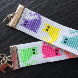 Cat lady katten armband wit/kleurrijk