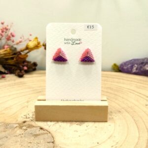 Miyuki oorknopjes mauve