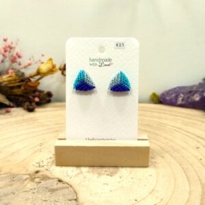 Miyuki oorknopjes blauw