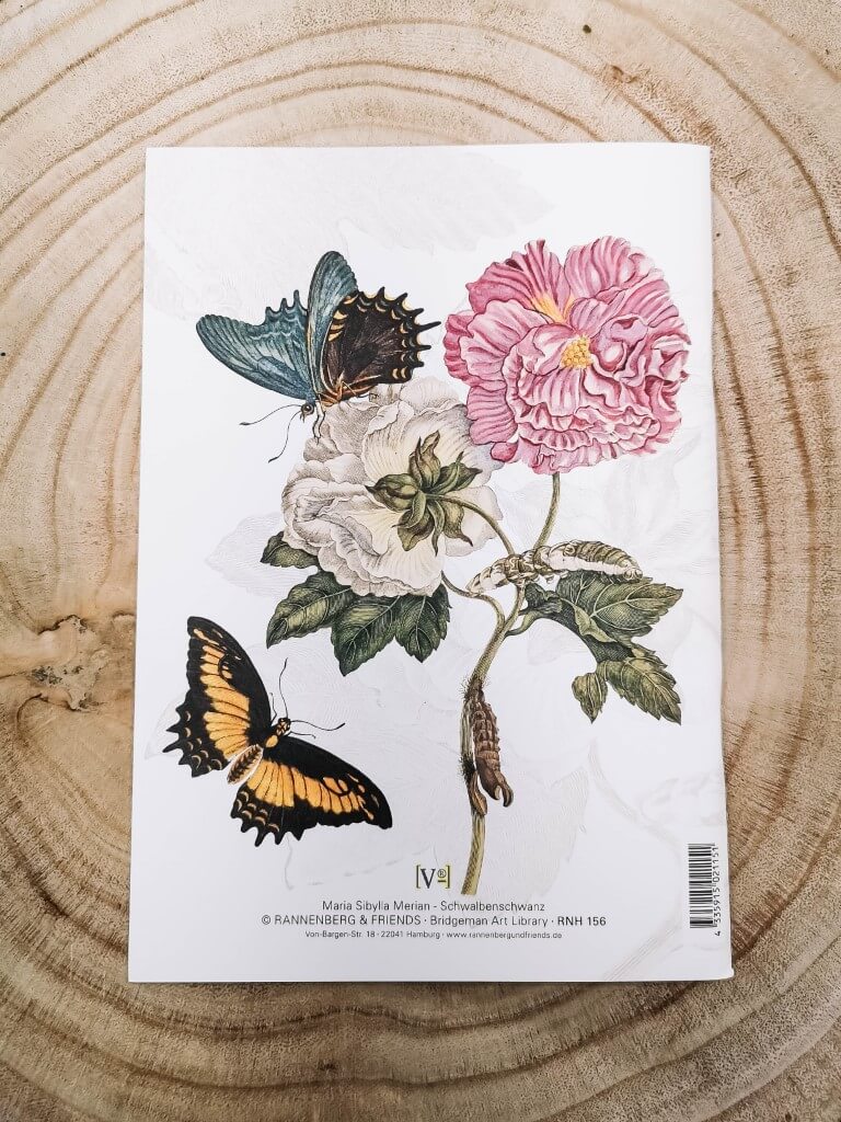 A5 schrift vlinders en bloemen - Afbeelding 2