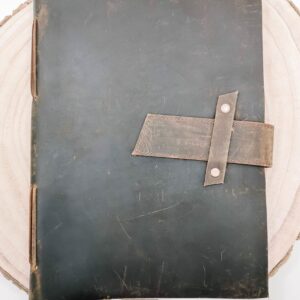 A4 Lederen notitieboek met handgeschept papier