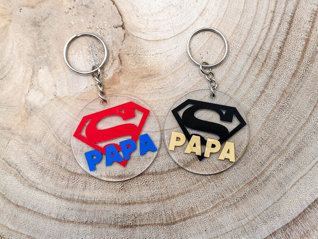 Superpapa sleutelhanger