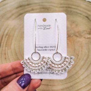 Swarovski oorhangers zilver