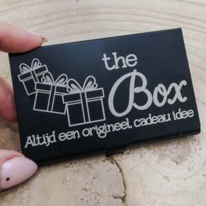 Visitekaartjesdoosje met logo