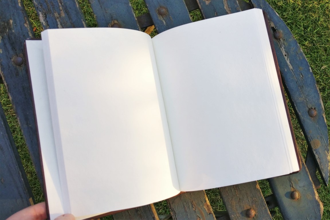 A5 Lederen notitieboek donkerbruin - Afbeelding 2