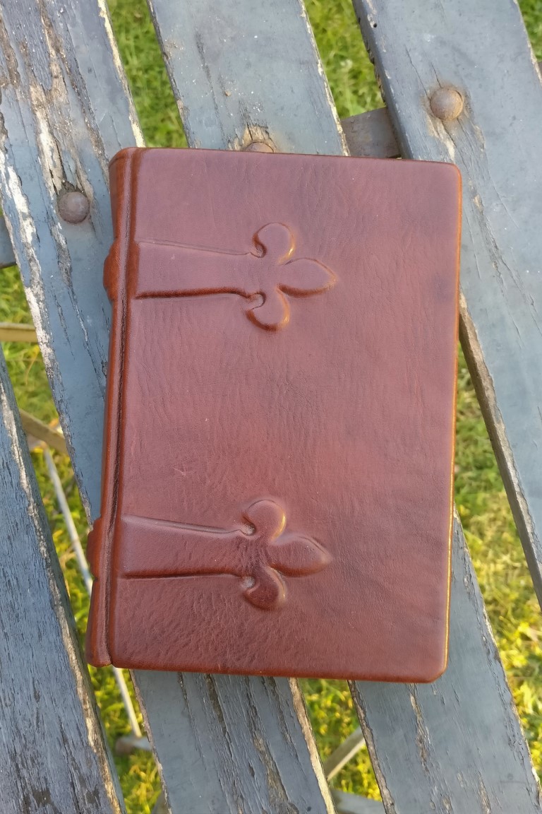 Lederen notitieboek met harde kaft