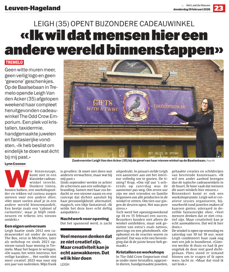 Gespot: The Odd Crow in Het Laatste Nieuws