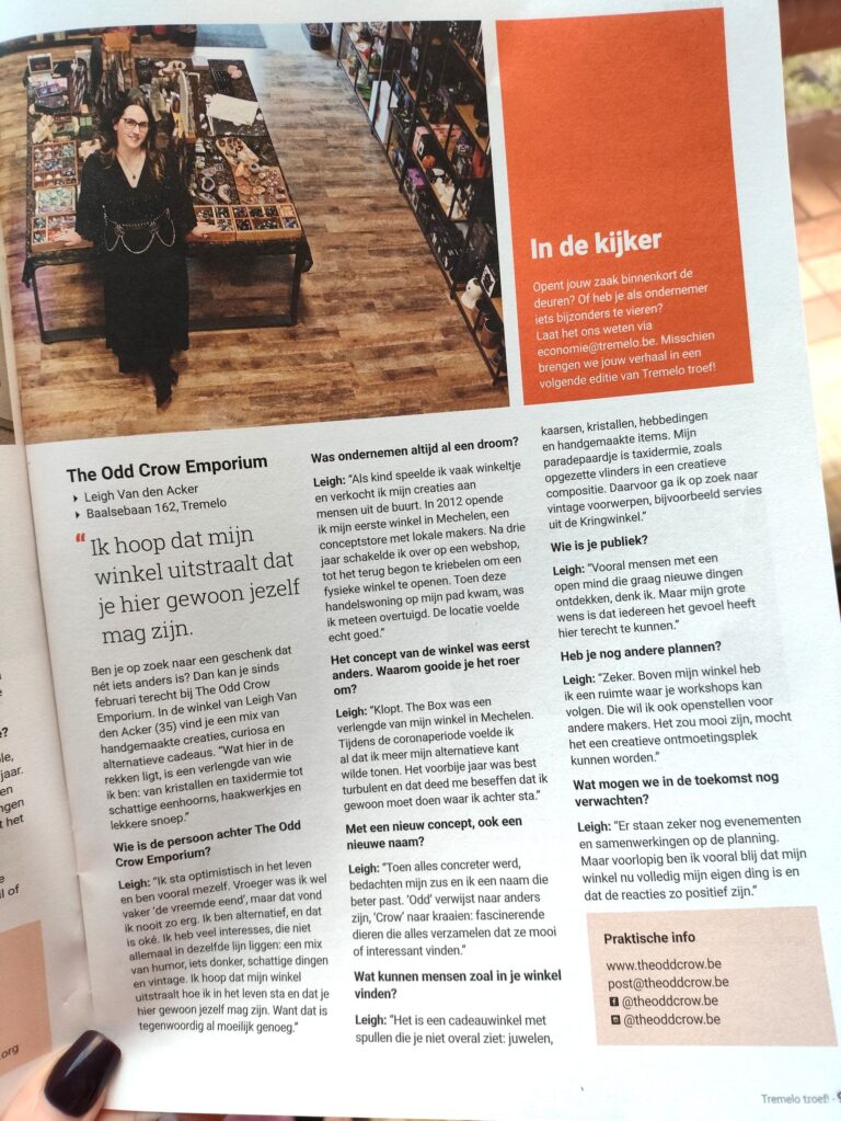 Gespot: The Odd Crow in Tremelo troef!