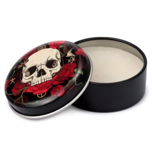 Skulls and Roses lippenbalsem in blikken potje aardbei