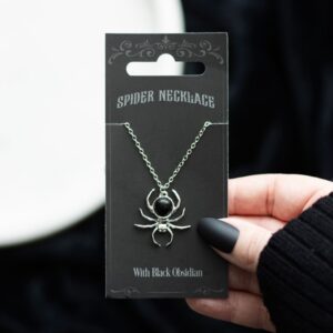 Spin ketting met obsidiaan