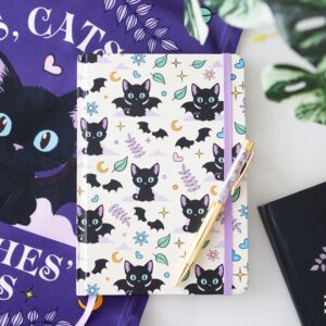 Cute & Creepy kat notitieboek met amethist pen